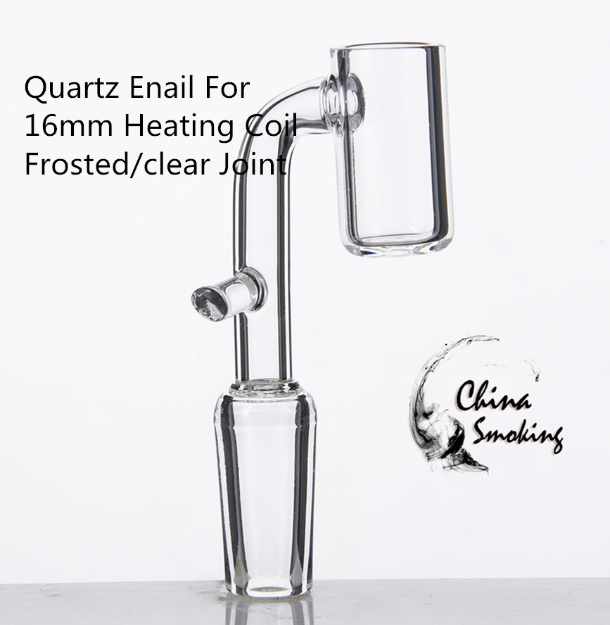

Quartz Enail Electronic Quartz Banger Nail 2mm Thick 10mm 14mm 18mm Male Female Clear/Frosted Joint For 16mm Heating Coil