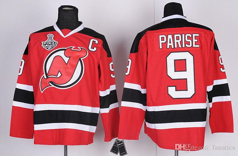 

2016 Wholesale/Retail Discount Cheap High Quality New Jersey Devils Zach Parise Jersey #9 Retro Red Black White Ice Hockey Jerseys