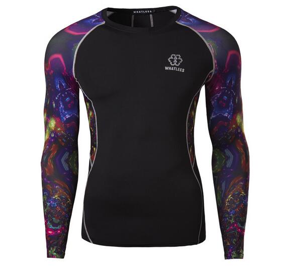 

Outdoor Quick-drying cycling Tshirts sports and fitness t shirts Breathable wicking tights long sleeve shirts, As the picture