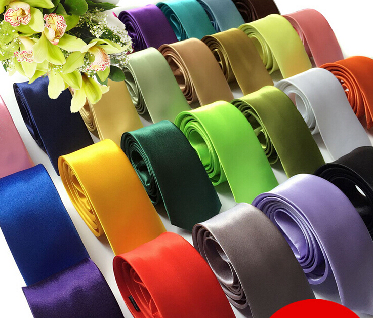 

Wholesale 20 Pcs/lot New Mens Skinny Solid Color Plain Satin Tie Necktie silk Tie black and white necktie silk jacquard woven Tie Neck Ties