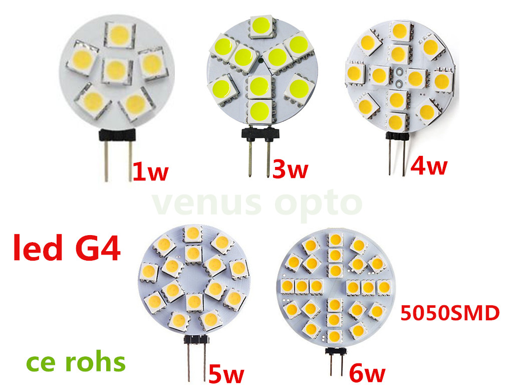 

LED Bulbs dc12v 1w 3w 4w 5w 6W 6 9 12 15 24 LEDs G4 5050SMD T3 Disc RV Campers Trailer Marine