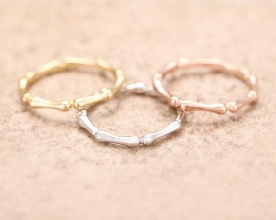 

10PCS/lot Fashion 18K gold plated silver ring Simple bone ring for women wholesale free shipping