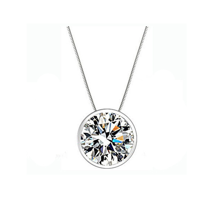 

New Cubic Zirconia stone Pendant necklace women Multi color Necklace Circular Pendant Necklace For Ladies Fashion jewelry