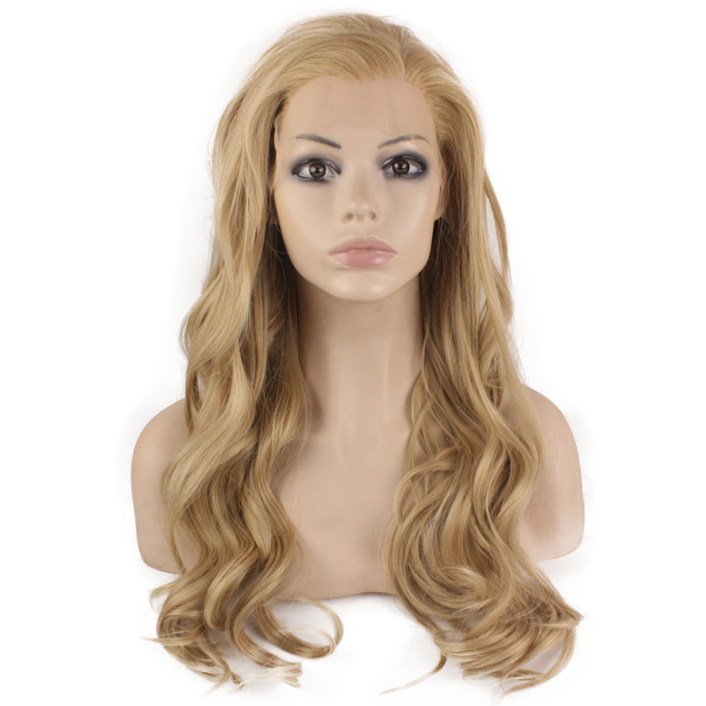 

Long Wavy Ash Blonde Lace Front Heat Resistant Synthetic Hair Wig