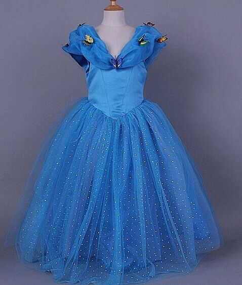 

2017 Blue Children V-Neck Flower Girl Dresses Beaded Little Girls Pageant Gown Junior Communion For Wedding Party QC111, Ivory