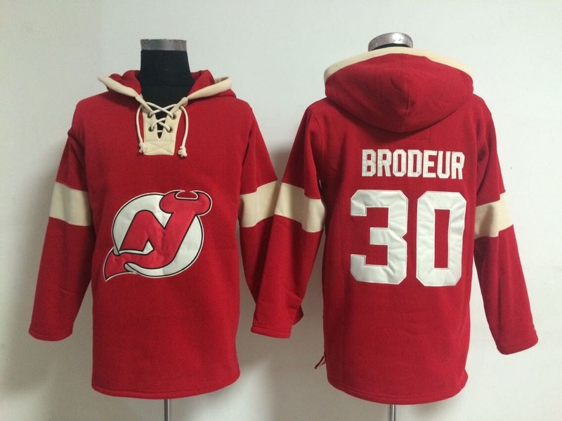 

Youth Hockey Jersey Cheap, New Jersey Devils Hoodie #30 Martin Brodeur Kids 100% Stitched Embroidery Logos Hoodies Sweatshirts Red S-XL, 19 red