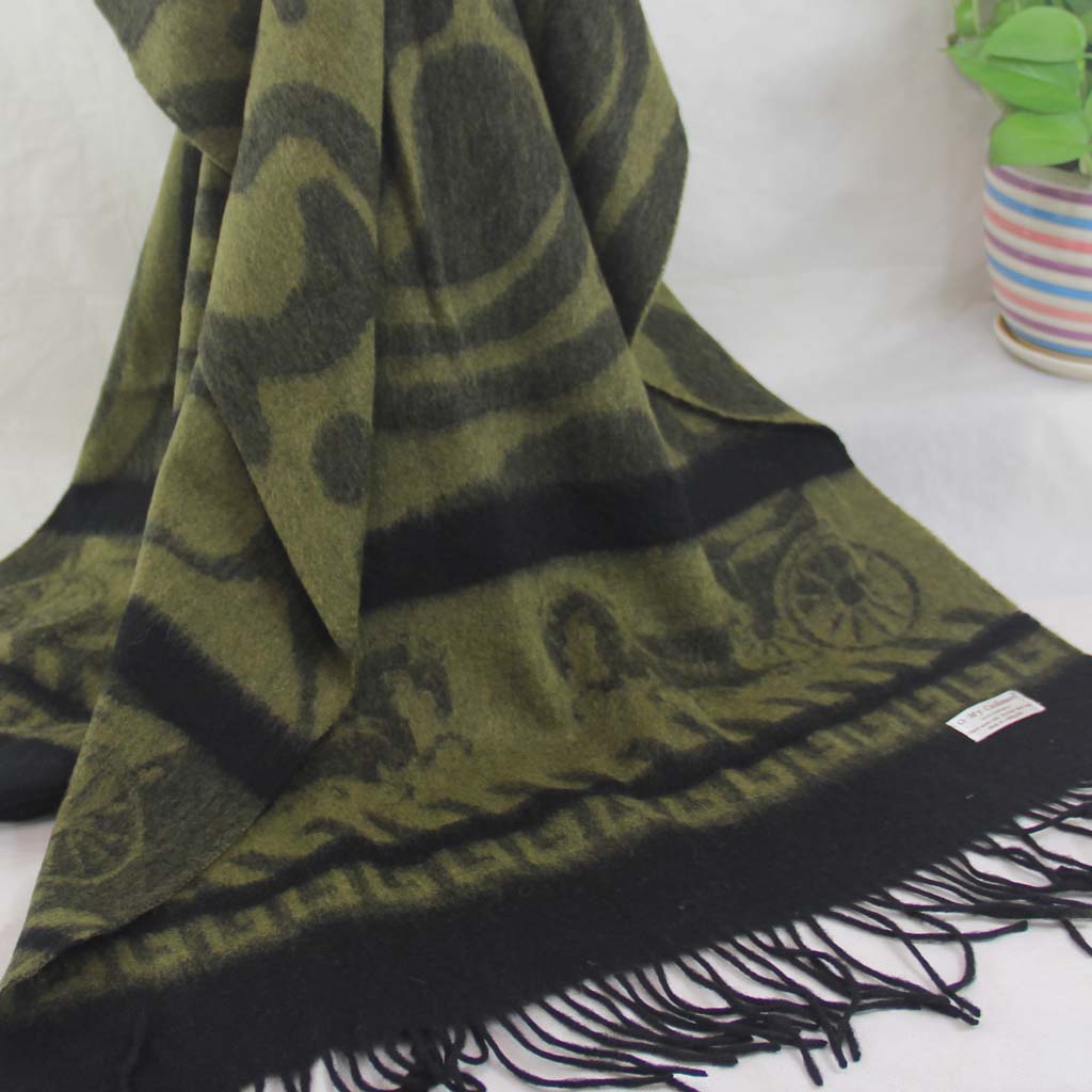 

New soft cashmere scarf ladies shawl wrapped woman 70X200CM 100% cashmere oversized four-layer fashion jacquard Green Olive Black 137