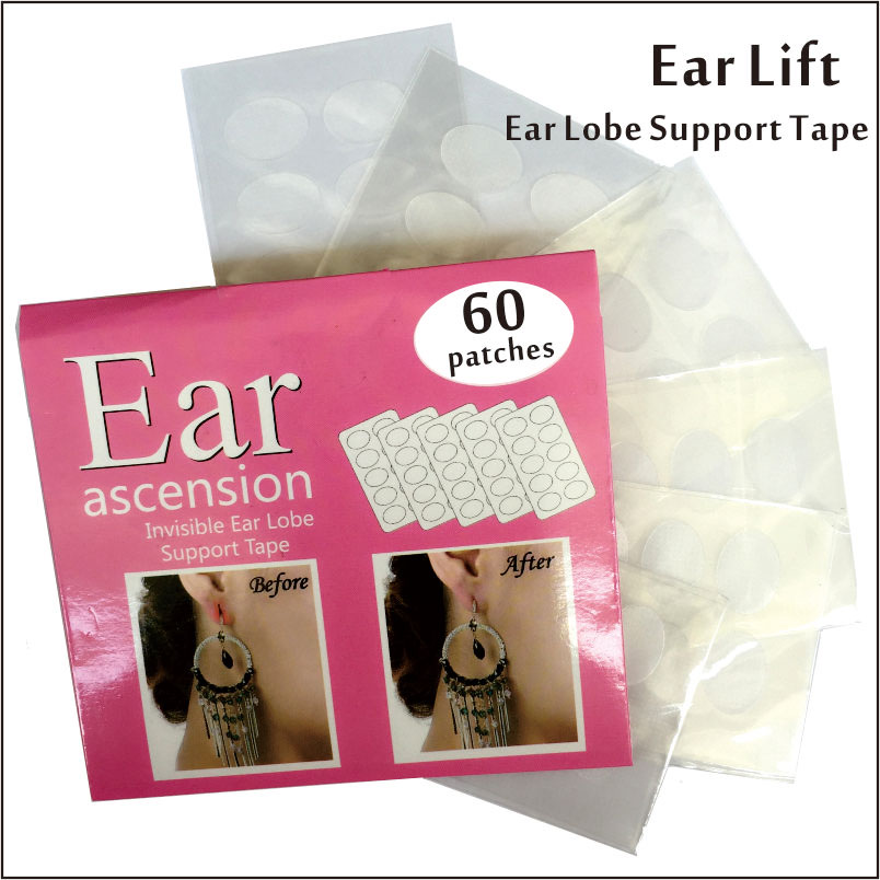 

Invisible Ear Lift for Ear Lobe Support Tape Perfect for Stretched or Torn Ear Lobes and Relieve strain from heavy earrings