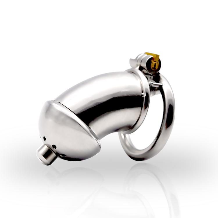 

Stainless Steel Stealth Lock Male Chastity Device with Urethral Catheter Cock Cage virginity Belt Penis Ring A267-1