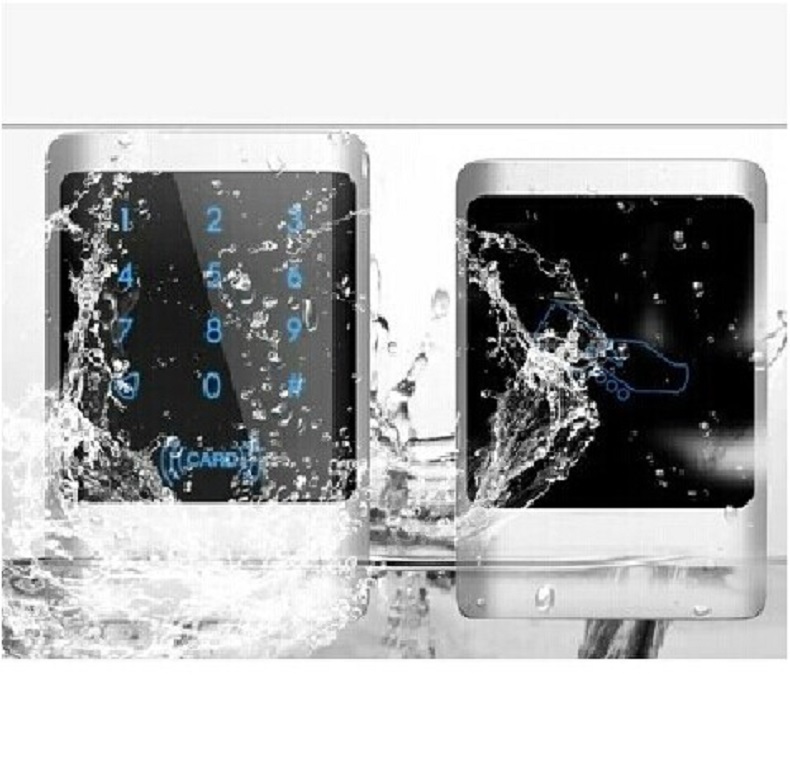 

RF IC 13.56MHZ wg26/34 access reader metal Shell water proof tuch key pad reader for Access control system