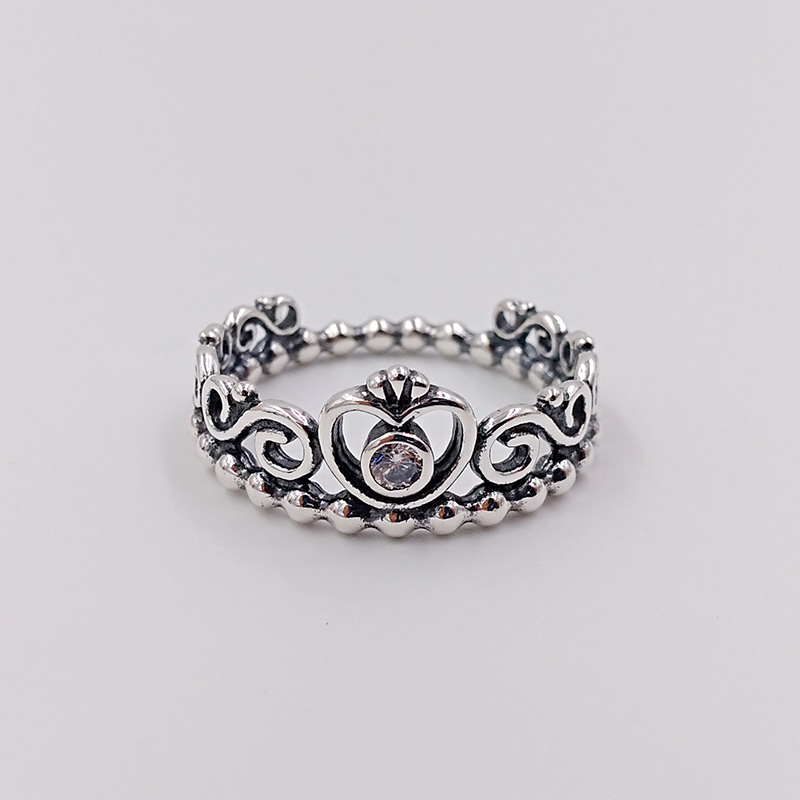 

Princess Tiara Ring Authentic 925 Sterling Silver Rings Fits European Pandora Style Jewelry Andy Jewel 190880CZ