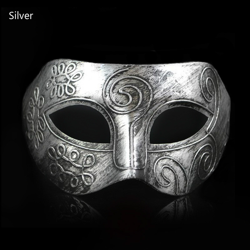 

Wholesale-Hot style!Male and female masks Retro medieval Earl Rome bar Halloween masquerade props Face mask Paper package, Silver