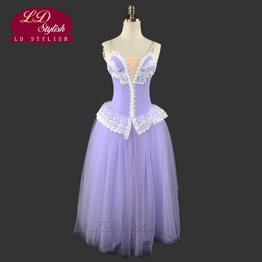 

Professional Lilac Fairy Romantic Ballet Tutu Dress LD0002D Soft Tulle Long Ballet Dress Stage Performance Ballet Tutu Costumes, Custom color