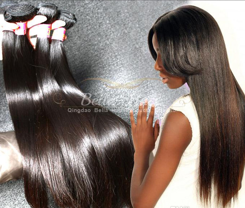 

Brazilian Straight Hair Weaves HairBundles Wefts Human HairExtensions 3 Bundle Natural Color Bellahair