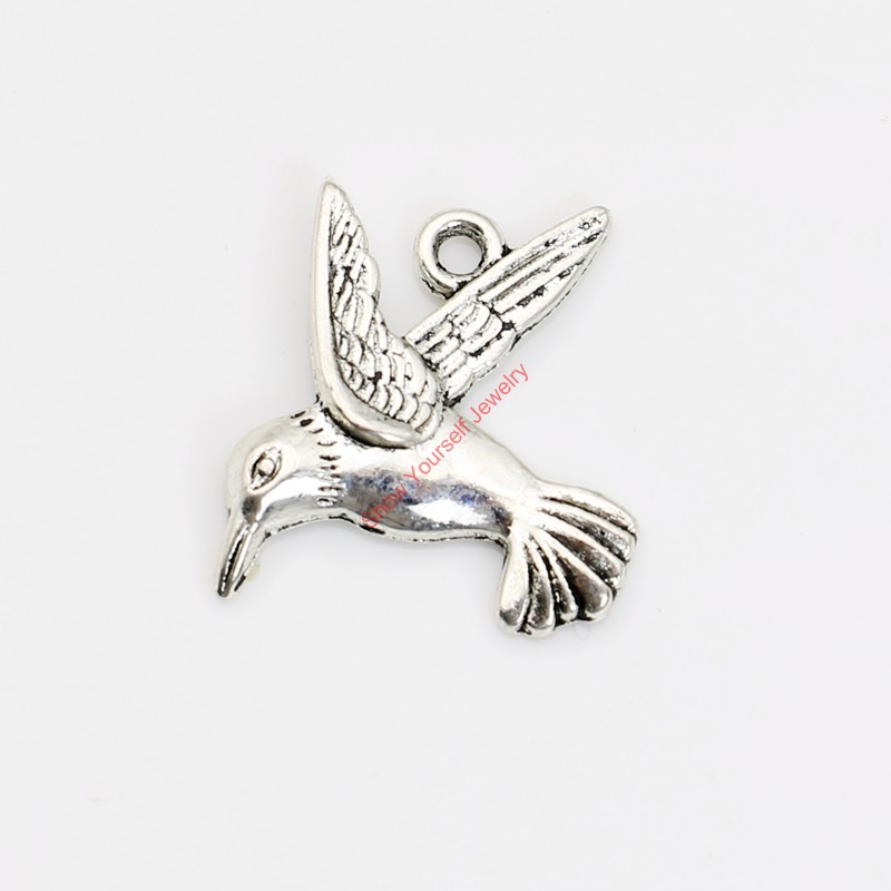 19mm 15 Metal Antique Silver Bird// Dove of Peace Charms// Pendants