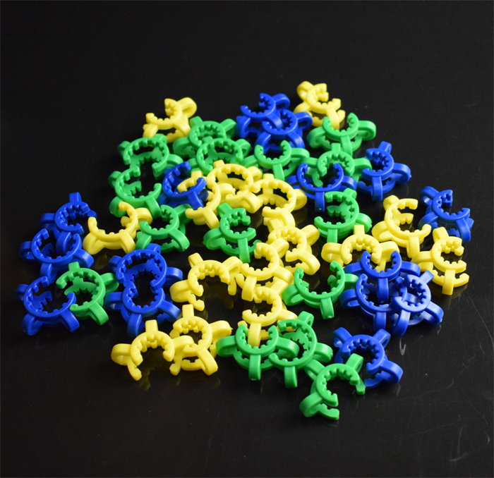 

10/14/19mm joint Plastic Keck Clip with Yellow Color Plastic Keck Laboratory/ Lab Clamp Clip for Glass Bong Glass adapter NC