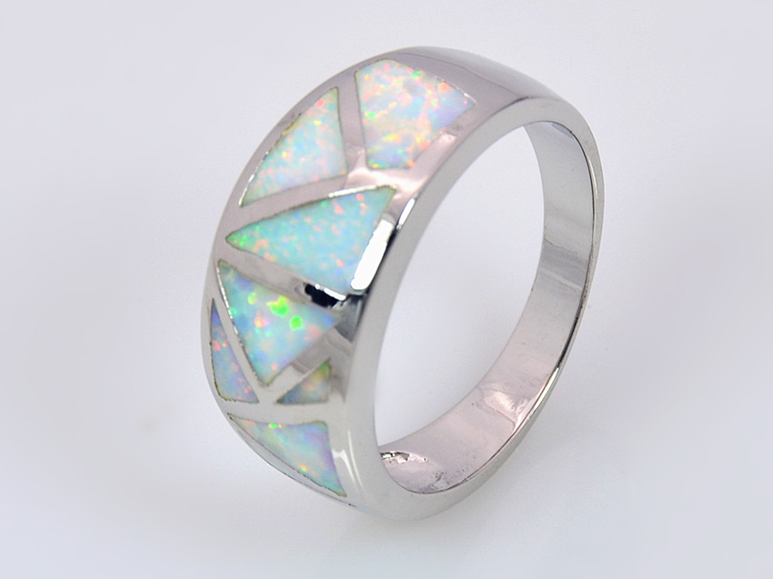 

Wholesale & Retail Fashion Fine White Fire Opal Ring 925 Silver Plated Jewelryr For Women EMT1517013