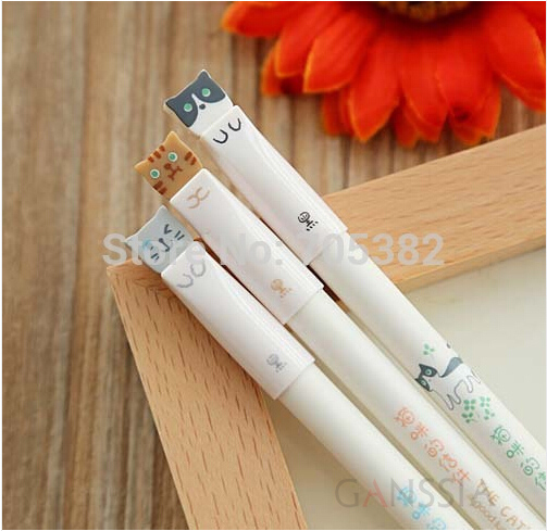 

Wholesale-Kawaii animal series gel pen Cute cat pens for Writting Office supply Stationery cat pen (ss-a428)