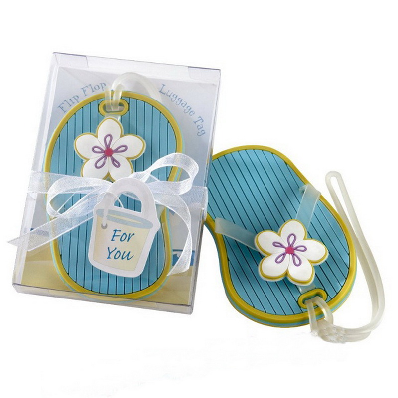 

Wedding Favor Party Gifts Souvenir Flip Flop Luggage Tag Slipper Shaped Trunk Cards Suitcase Label Bag Tag