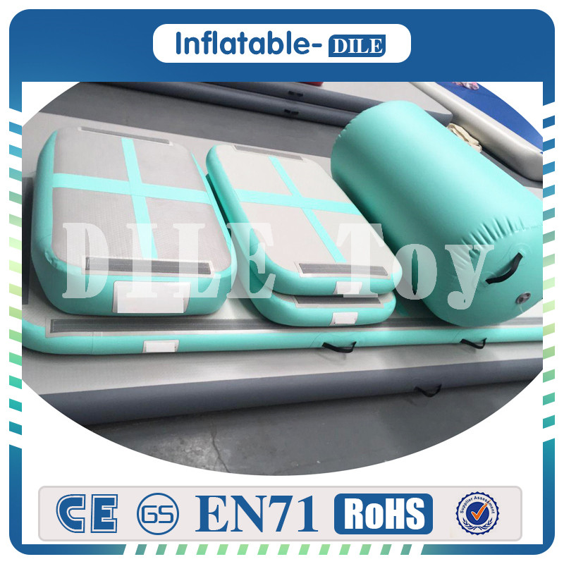 

A Set (Include 6 Pieces)Inflatable Air Track Tumbling Mat Gymnastics Training Pad Gym Mat With Air Pump