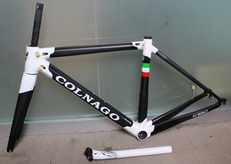 

Black matte and white glossy with White logo Colnago c60 carbon bike Frameset C60 carbon road bicycle frame with BB386 XS-S-M-L-XL