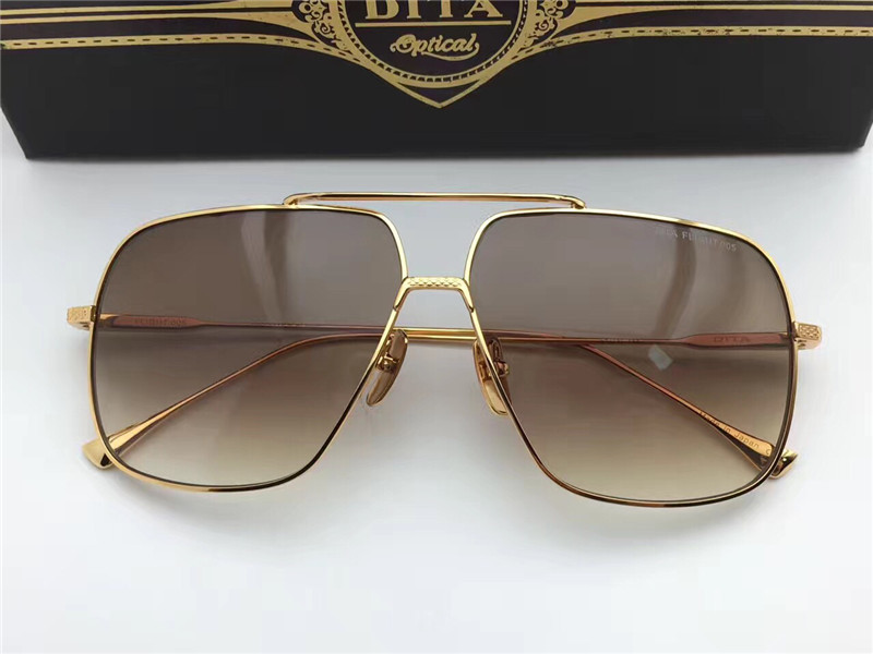 

2017 sunglasses sunglasses gold/brown gradient vintage retro style square frame original case num8