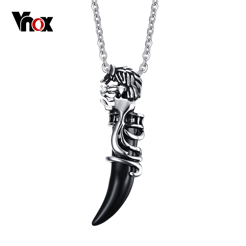 

Black Agate Carnelian Pendants & Necklaces for Men Crystal Punk Pendant Charm Mens Jewelry Free 20 inch Chain