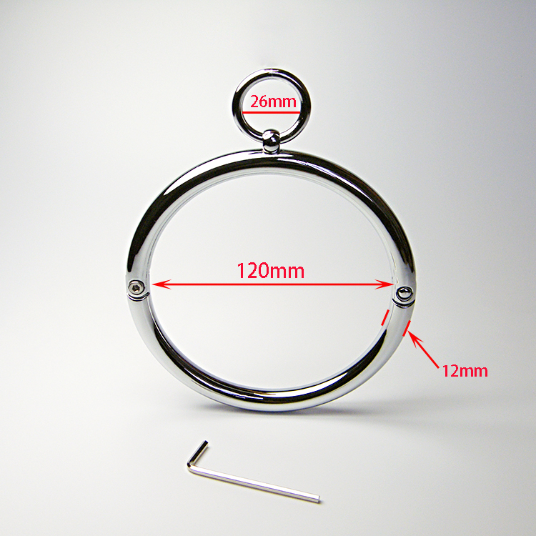 

Rolled Equipment Ladies Device Steel Collar O-Ring Locking Adult Neck Restraint Collar Stainless Ring Leash Rope Bondage Bondage Slave Cuif, Red;black
