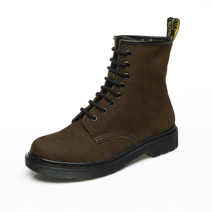 2017 Fashion Winter Shoes For Men Women Cow Leather Ankle Boots High Quality Comfy Casual Shoes Size 35-44