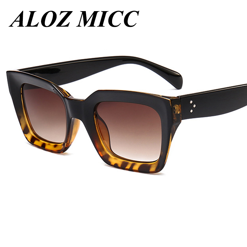 

ALOZ MICC Brand Hot Fashion Cool Sunglasses Women Men Loves Square Frame High Quality Eyewear 2017 New Trendy Female Sun Glasses UV400 A229