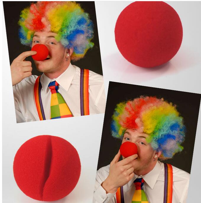 Comic 10pcs boule rouge mousse Clown Nez Fête Halloween Costume Magic Dress