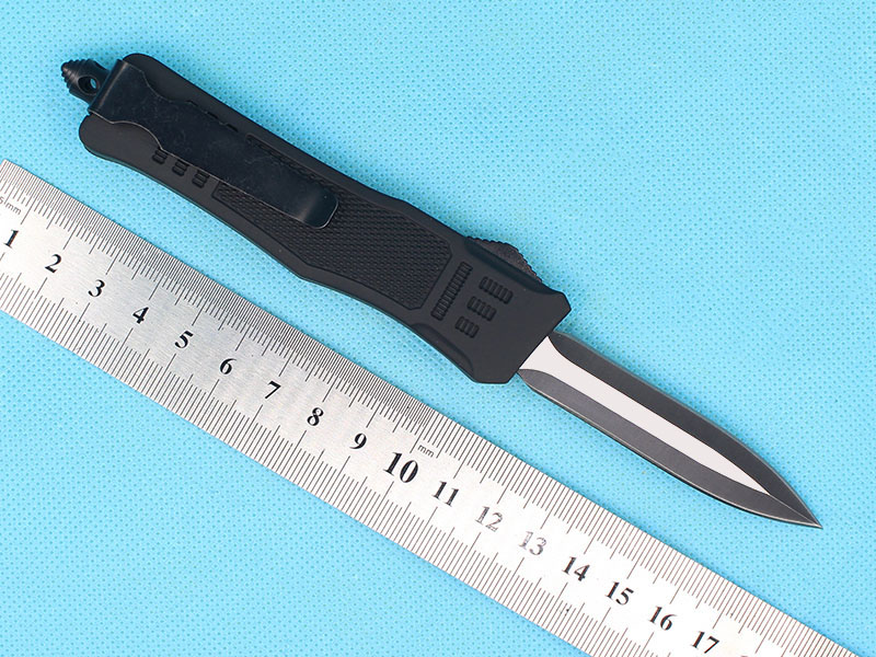

New arrival 7 Inch Small 616 Auto Tactical Knife 440C Double Action Fine Edge Titanium Blade EDC Pocket Knives