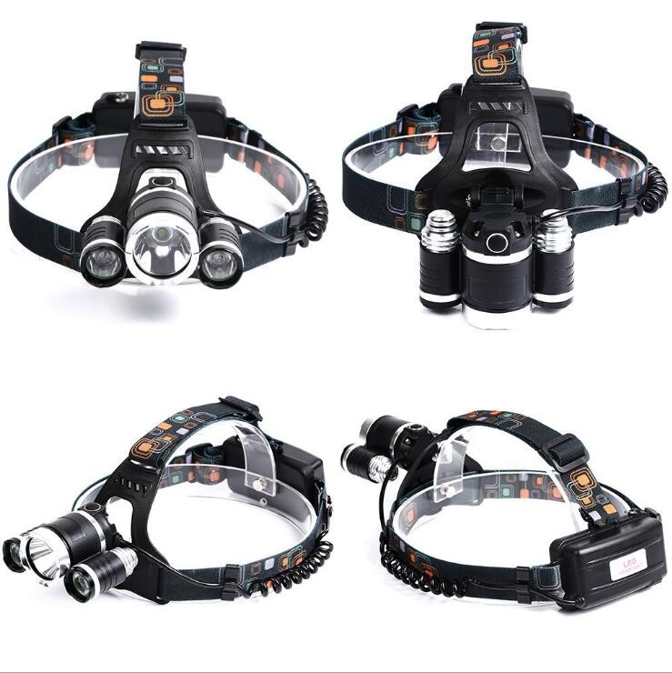 

5000LM XML-T6+2xR5 LED HeadLamp Waterproof Headlight head light Fishing Lamp Lantern +2x 18650 Battery + Car / USB /AC Charger