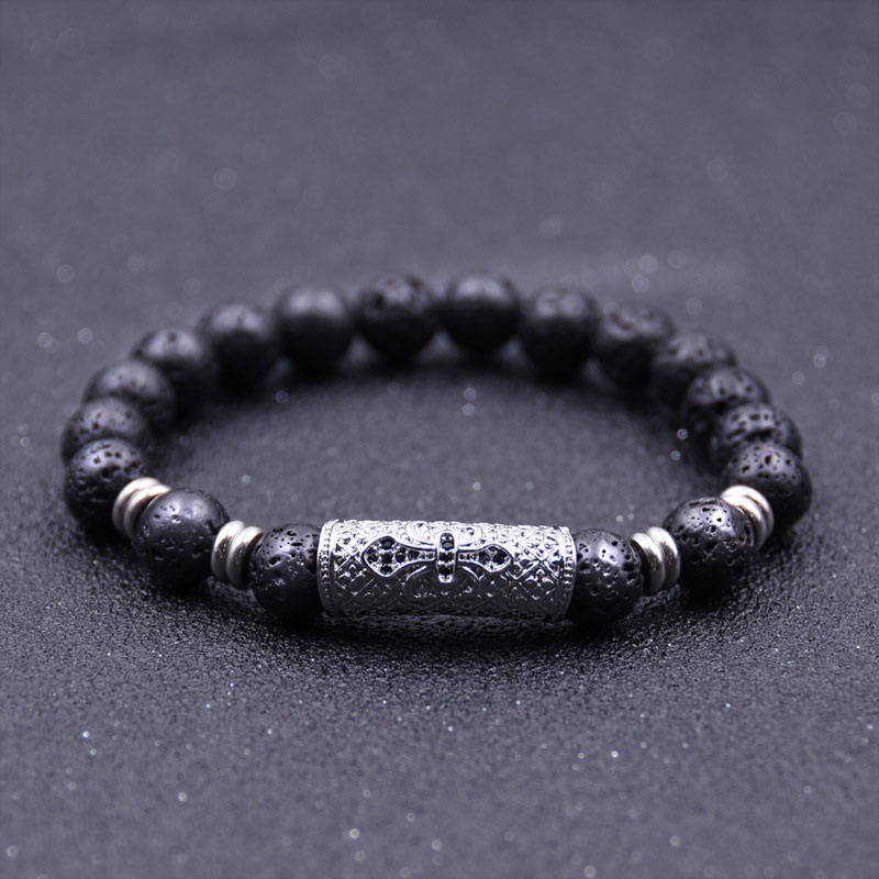 

Wholesale Women Men Natural Lava Stone Bracelets Reiki Chakra Healing Balance Beads Gift Charm Yoga Jewelry