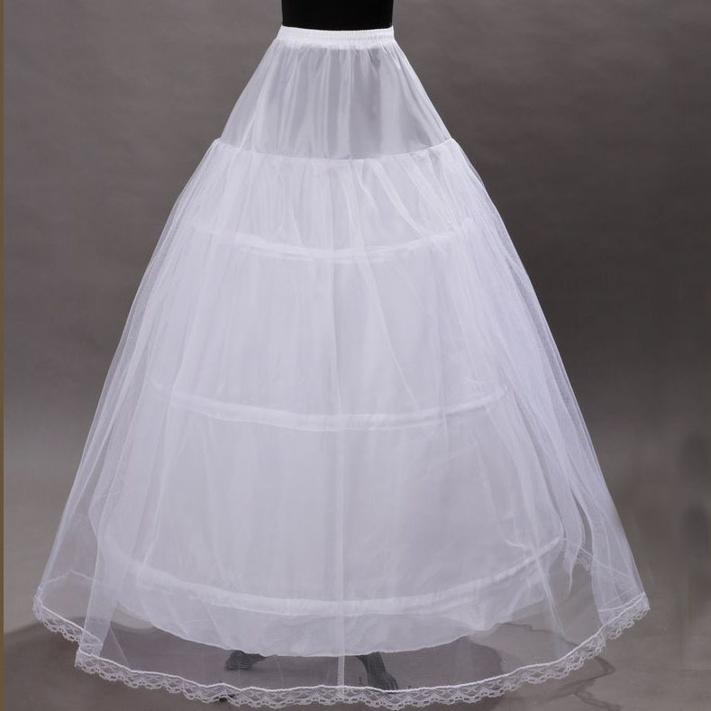 

Hot Sale In Stock 3 Hoop Ball Gown Bridal Petticoat Bone Full Crionline Petticoat Wedding Skirt Slip New Free Shipping, White