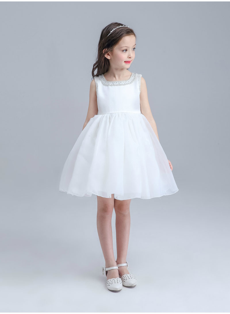 

New Flower Girl Dresses White Ivory Real Party Pageant Communion Dress Little Girls Kids Children Dress for Wedding EMS / DHL Free