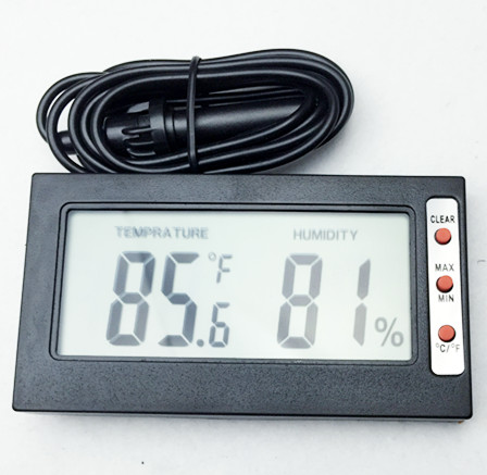 

Mini portable Hygrometer Temperature tester Humidity Meter Thermometer digital LCD display Celsius Fahrenheit conversion with wire