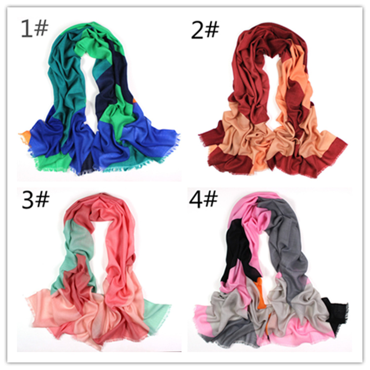 

Top grade Ladies Women wool winter scarves fashion wraps shine soft warm scarf cashmere pashmina casual ring accessories, 4 color to choose
