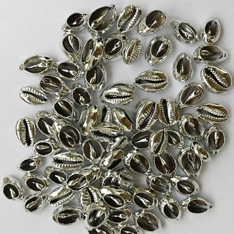 

20pcs/lot Mix Size Natural Gold Silver Color Shell Beads Marquise Shape Cowrie Shell Loose Beads Pendants For Jewelry Making DIY