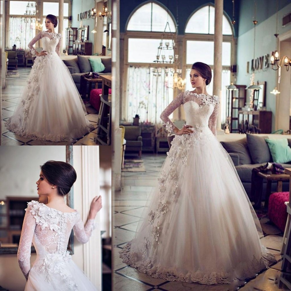 

2019 Vintage Zipper Long Sleeve Wedding Dress Lace Custom Made Plus Size Greek Wedding Gowns With Sleeves Spring Bridal Dresses, Gold