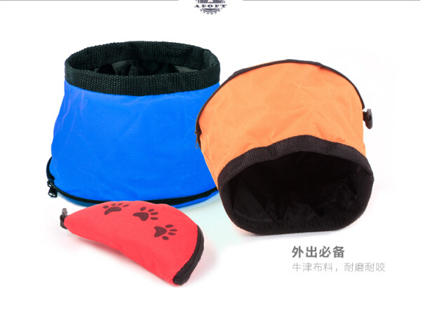 

Foldable Oxford cloth waterproof pets bowl puppy outdoor traveling camping food feeder dogs cats water bowl Gerichte