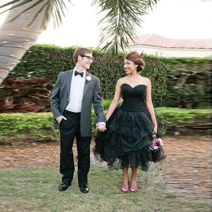 

Gothic Short Prom Dresses Tea Length Black Sweetheart Neck Formal Party Ball Gowns 2016 Tulle Ruffles Tiered Cheap Homecoming Dress, Light purple