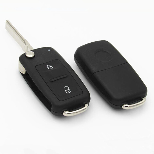 

Hot sell New vw flip key case for vw 2 button folding remote key shell FOB key blank cover 202AD model free shipping, Black
