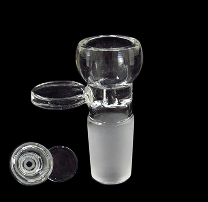 

New arrival glass tobacco smoking bowl with handle 14.5mm & 18.8mm for option