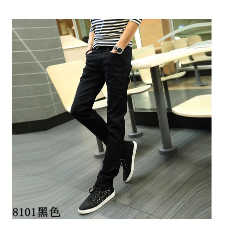 

Hot Sale Men Jeans Pencil Pants Elastic Jeans Men Sports Casual Slim Fit Pants Trousers Skinny Boys Famous Brand Jean Male Denim, Blue