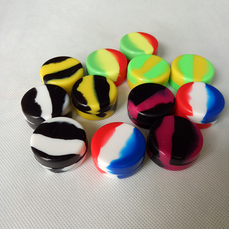 

Nonstick Wax Containers silicone box E-cigarette Accessories 5ml container Non-stCase jars tool storage jar oil holder for vaporizer vape