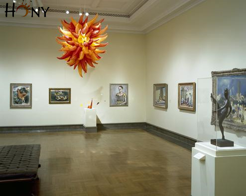 

Free Shipping AC LED Customized Style Modern Lamp Multi Color Beautiful Top Selling Blown Glass Chandeliers