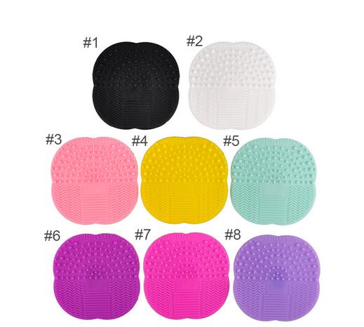 

Hot Silicone Makeup Brush cosmetic brush Cleaner Cleaning Scrubber Board Mat washing tools Pad Hand Tool
