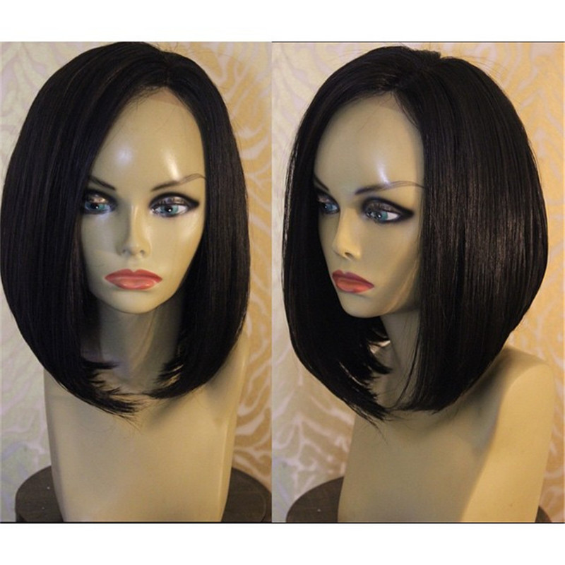 

New fashion bob full lace wigs lace front wig glueless virgin Human Hair Wigs for black women african american with baby hair