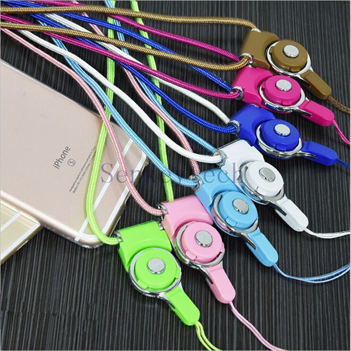 

Detachable cell phone neck straps knitted nylon fabric lanyards necklace hanging charms security badge chain for ID cards flash drives mp3